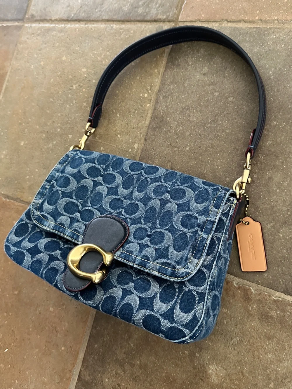 Coach Soft Tabby Shoulder Bag In Signature Denim - Picture 1 of 12